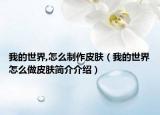 我的世界,怎么制作皮肤（我的世界怎么做皮肤简介介绍）