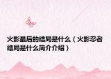 火影最后的结局是什么（火影忍者结局是什么简介介绍）