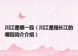 川江是哪一段（川江是指长江的哪段简介介绍）
