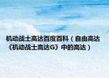 机动战士高达百度百科（自由高达 《机动战士高达G》中的高达）