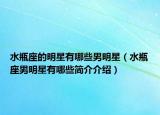 水瓶座的明星有哪些男明星（水瓶座男明星有哪些简介介绍）