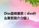 Diss是啥意思（diss什么意思简介介绍）