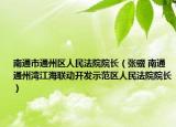 南通市通州区人民法院院长（张骥 南通通州湾江海联动开发示范区人民法院院长）