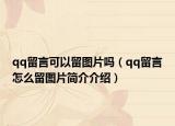 qq留言可以留图片吗（qq留言怎么留图片简介介绍）