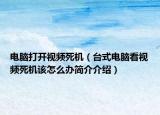 电脑打开视频死机（台式电脑看视频死机该怎么办简介介绍）