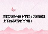春联怎样分辨上下联（怎样辨别上下的春联简介介绍）