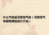 什么气体是可燃性气体（可燃性气体都有哪些简介介绍）