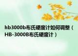 hb3000b布氏硬度计如何调整（HB-3000B布氏硬度计）