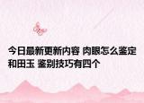 今日最新更新内容 肉眼怎么鉴定和田玉 鉴别技巧有四个