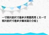 一寸照片的尺寸是多少美图秀秀（大一寸照片的尺寸是多少厘米简介介绍）