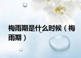 梅雨期是什么时候（梅雨期）