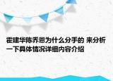 霍建华陈乔恩为什么分手的 来分析一下具体情况详细内容介绍