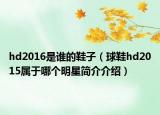 hd2016是谁的鞋子（球鞋hd2015属于哪个明星简介介绍）