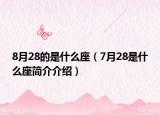 8月28的是什么座（7月28是什么座简介介绍）