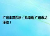 广州丰泽东路（龙泽路 广州市龙泽路）