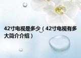 42寸电视是多少（42寸电视有多大简介介绍）