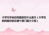 大学生毕业后档案放在什么地方（大学生的档案存放在哪个部门简介介绍）