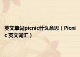 英文单词picnic什么意思（Picnic 英文词汇）