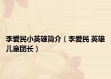 李爱民小英雄简介（李爱民 英雄儿童团长）