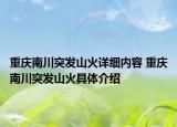 重庆南川突发山火详细内容 重庆南川突发山火具体介绍
