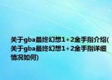 关于gba最终幻想1+2金手指介绍(关于gba最终幻想1+2金手指详细情况如何)