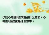 孕妇心电图t波改变是什么意思（心电图t波改变是什么意思）