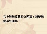 右上肺结核是怎么回事（肺结核是怎么回事）