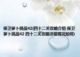 保卫萝卜挑战42(四十二关攻略介绍 保卫萝卜挑战42 四十二关攻略详细情况如何)