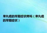 睾丸癌的早期症状疼吗（睾丸癌的早期症状）