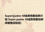 Super(junior M成员有那些啊介绍 Super junior M成员有那些啊详细情况如何)