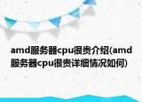 amd服务器cpu很贵介绍(amd服务器cpu很贵详细情况如何)