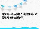 泡沫美人鱼的歌词介绍(泡沫美人鱼的歌词详细情况如何)