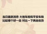 当日最新消息 大地车险和平安车险比较哪个好一些 对比一下两者优势