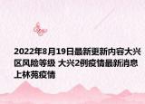 2022年8月19日最新更新内容大兴区风险等级 大兴2例疫情最新消息 上林苑疫情
