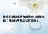 胃癌的早期症状有哪些幽门螺旋杆菌（胃癌的早期症状有哪些）