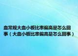 血常规大血小板比率偏高是怎么回事（大血小板比率偏高是怎么回事）