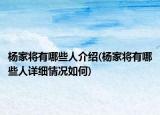 杨家将有哪些人介绍(杨家将有哪些人详细情况如何)