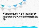 乡镇机构改革中心人员什么编制介绍(乡镇机构改革中心人员什么编制详细情况如何)