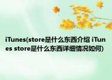 iTunes(store是什么东西介绍 iTunes store是什么东西详细情况如何)