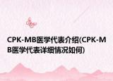 CPK-MB医学代表介绍(CPK-MB医学代表详细情况如何)