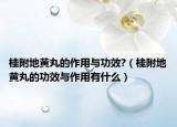桂附地黄丸的作用与功效?（桂附地黄丸的功效与作用有什么）