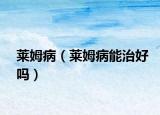 莱姆病（莱姆病能治好吗）