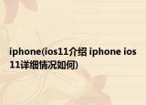 iphone(ios11介绍 iphone ios11详细情况如何)