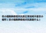非小细胞肺癌相关抗原正常说明不是非小细吗（非小细胞肺癌相关抗原是什么）