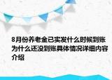 8月份养老金已实发什么时候到账 为什么还没到账具体情况详细内容介绍