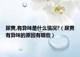 尿黄,有异味是什么情况?（尿黄有异味的原因有哪些）