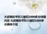 大叔模拟考科三被扣1000多分详细内容 大叔模拟考科三被扣1000多分具体介绍