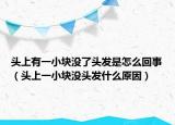 头上有一小块没了头发是怎么回事（头上一小块没头发什么原因）