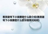 看英雄弯下小蛮腰是什么歌介绍(看英雄弯下小蛮腰是什么歌详细情况如何)