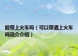 能带上火车吗（可以带酒上火车吗简介介绍）